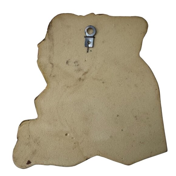 Hand-Painted Clown & Teddy Bear Wall Plaque Nursery Decor 8 x 7" - Picture 2 of 3